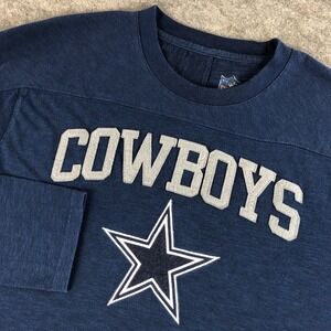 Dallas Cowboys T-Shirt Mens XL Blue Long Sleeve NFL Licensed
